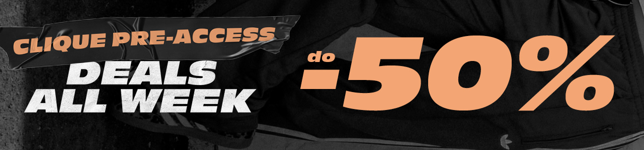 Graphic to promote the deals all week promo, with up to 50% off