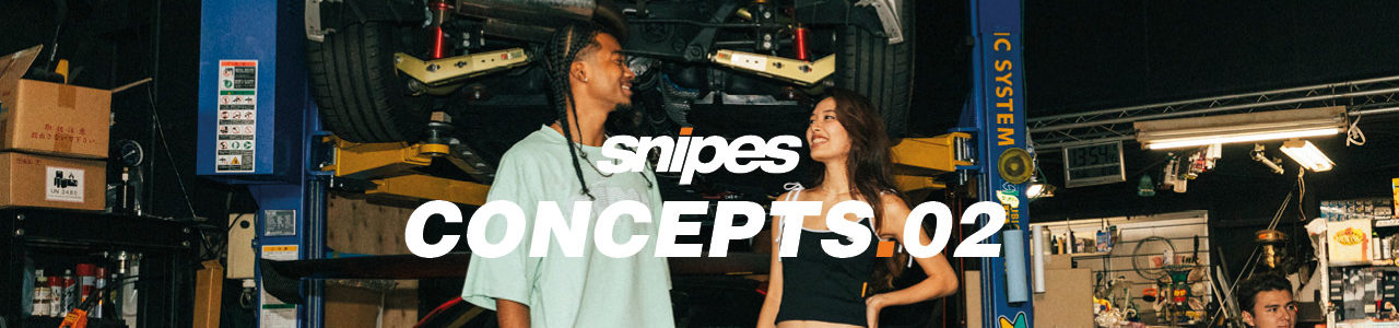 Guy and girl with snipes concept apparel 