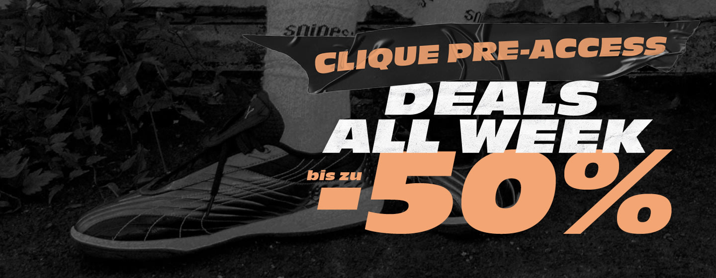 Graphic to promote the deals all week promo, with up to 50% off