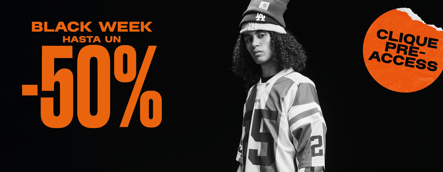 snipes black week pre-access images of male and female models wearing streetwear clothing, sneakers and more