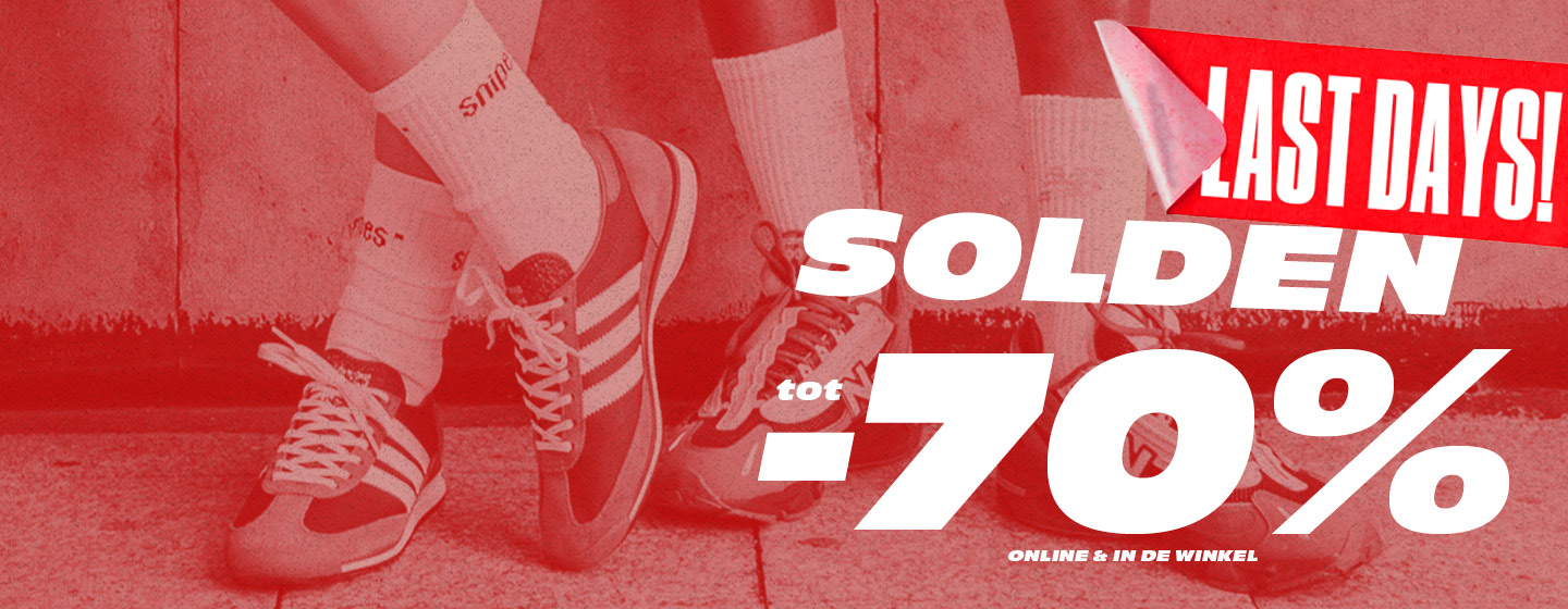 Promotional poster for a summer sale at Snipes featuring four young adults wearing casual sportswear. The text reads: 'summer sale up to 70% off, last days!' The image has a red overlay and bold white lettering.