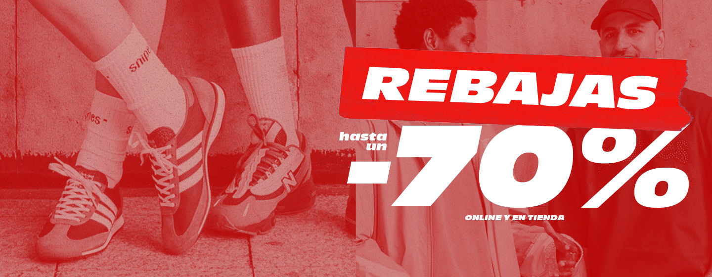 Graphic displaying the summer sale for spain 'rebajas' with uo to 70%