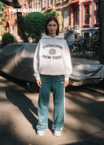 models standing in new york streets wearing pegador apparel