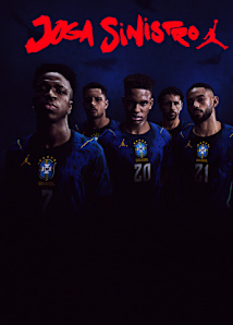 male model wearing the new Jordan x Brazil Football collection