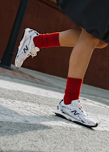 Girl wearing New Balance