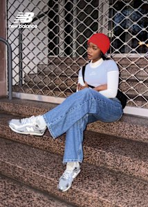 Picturing a woman wearing the nb sneakers 204