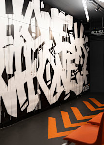 Photo of the basement recording studio from the snipes hiphop class