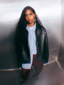 Models wearing autumn streetwear clothing, while standing in a silver futuristic setting. Text on the image says "Got it from snipes"