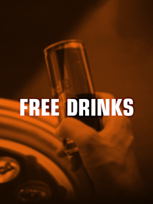 snipes store opening image of hand holding a drink with text free drinks