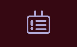 purple calendar icon on a burgundy background