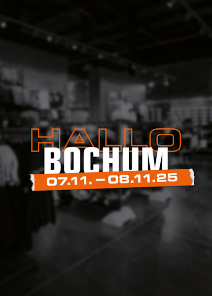 snipes Bochum store opening dark background image of snipes store with thext: Hallo Bochum 07-08 November