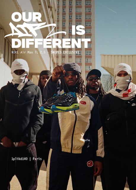 Group of men in Nike outfit holding up the Nike Air Max TL shoes