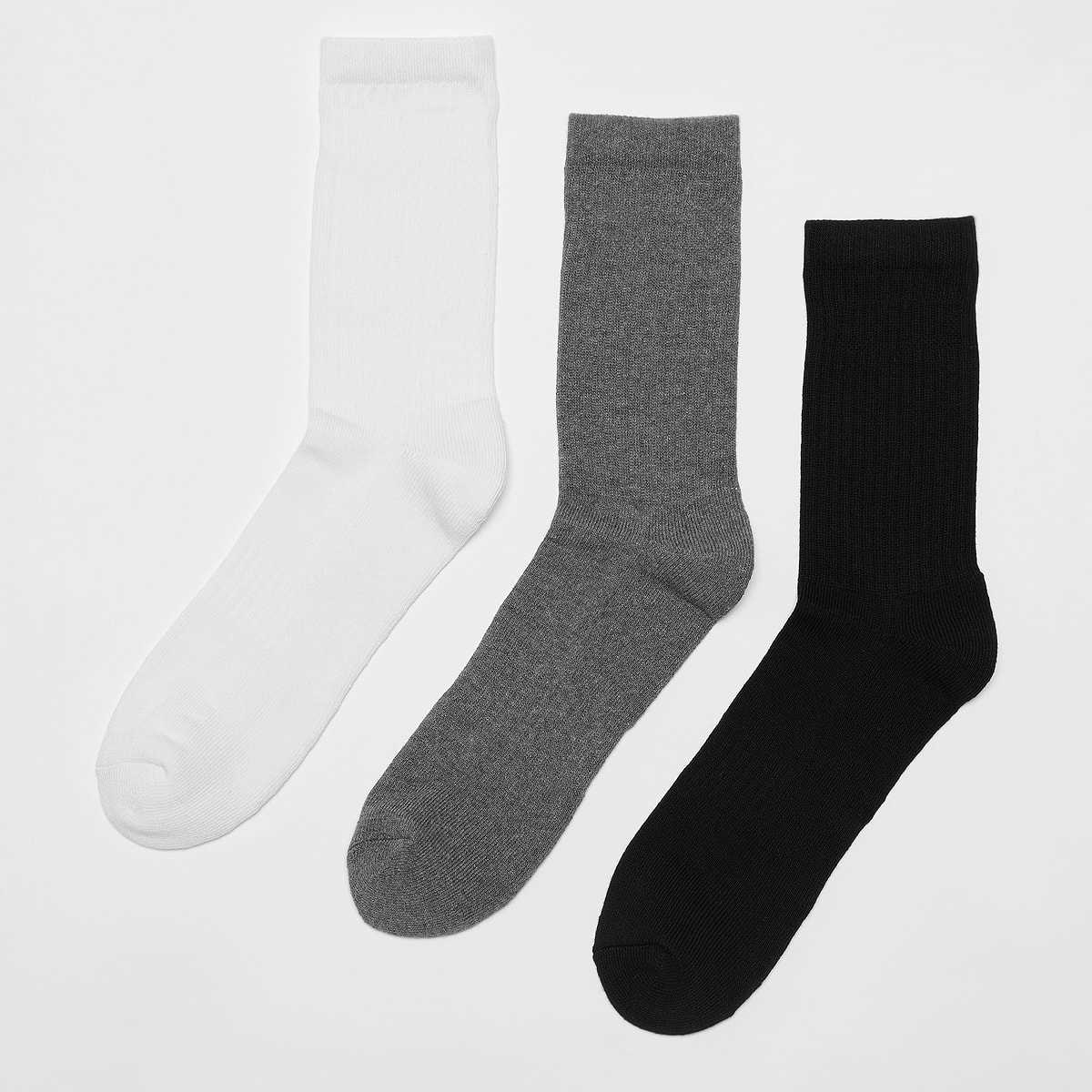 SNIPES, 3 PACK - Small Logo Essential Crew Socks, multi-colour