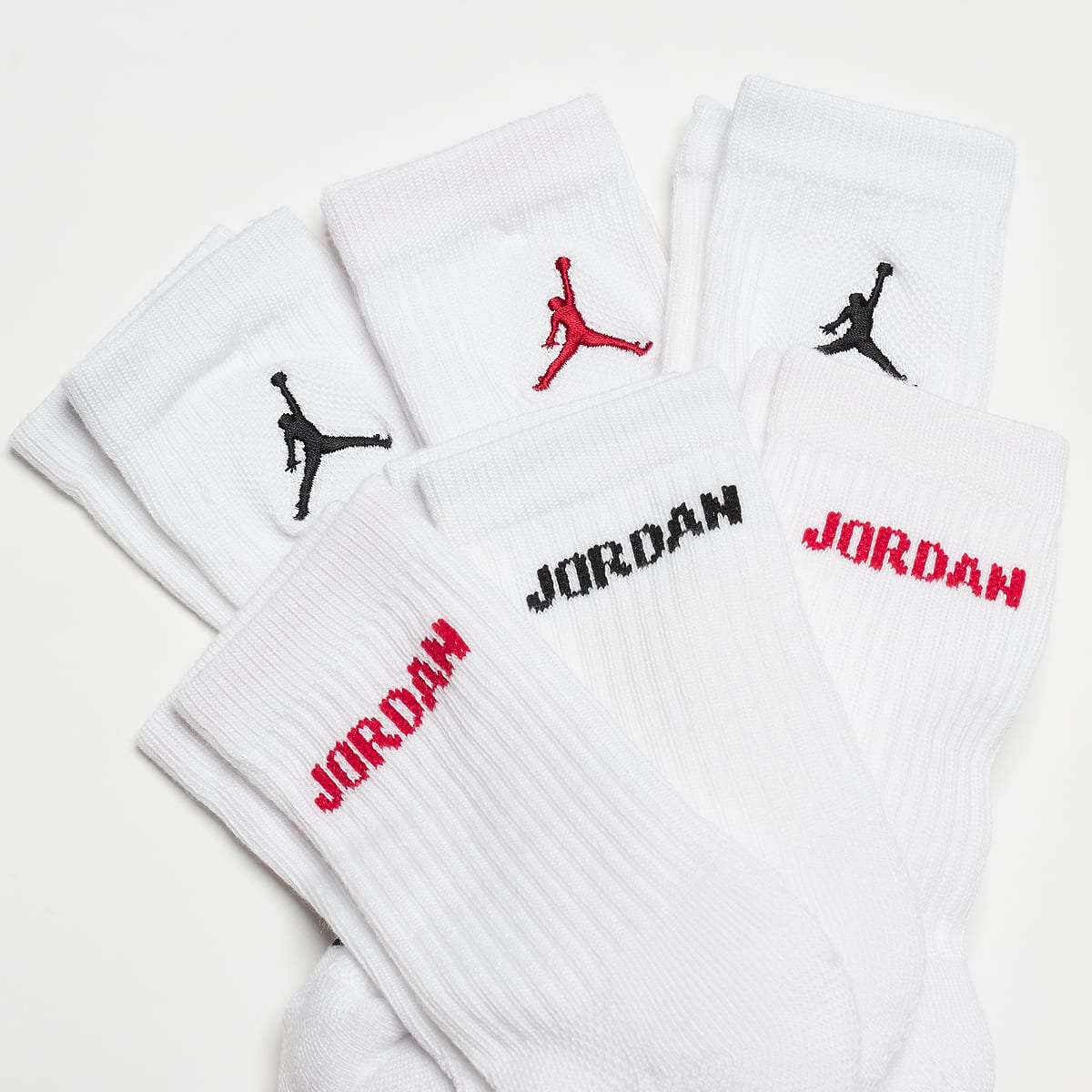 Jordan 6 PACK Legend Crew unisex Sokken wit Maat 4Y-5Y Kleding