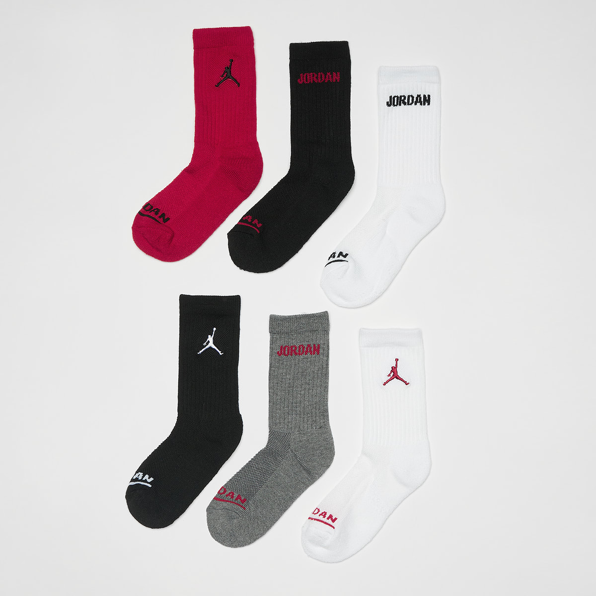 Jordan 6 PACK Legend Crew unisex Sokken multicolor Maat 23.5-27 Kleding