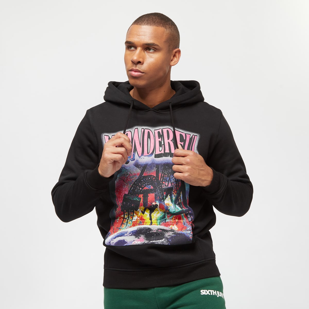 Mister tee Wonderful Hoody men Hoodies & Sweaters zwart Maat L Kleding