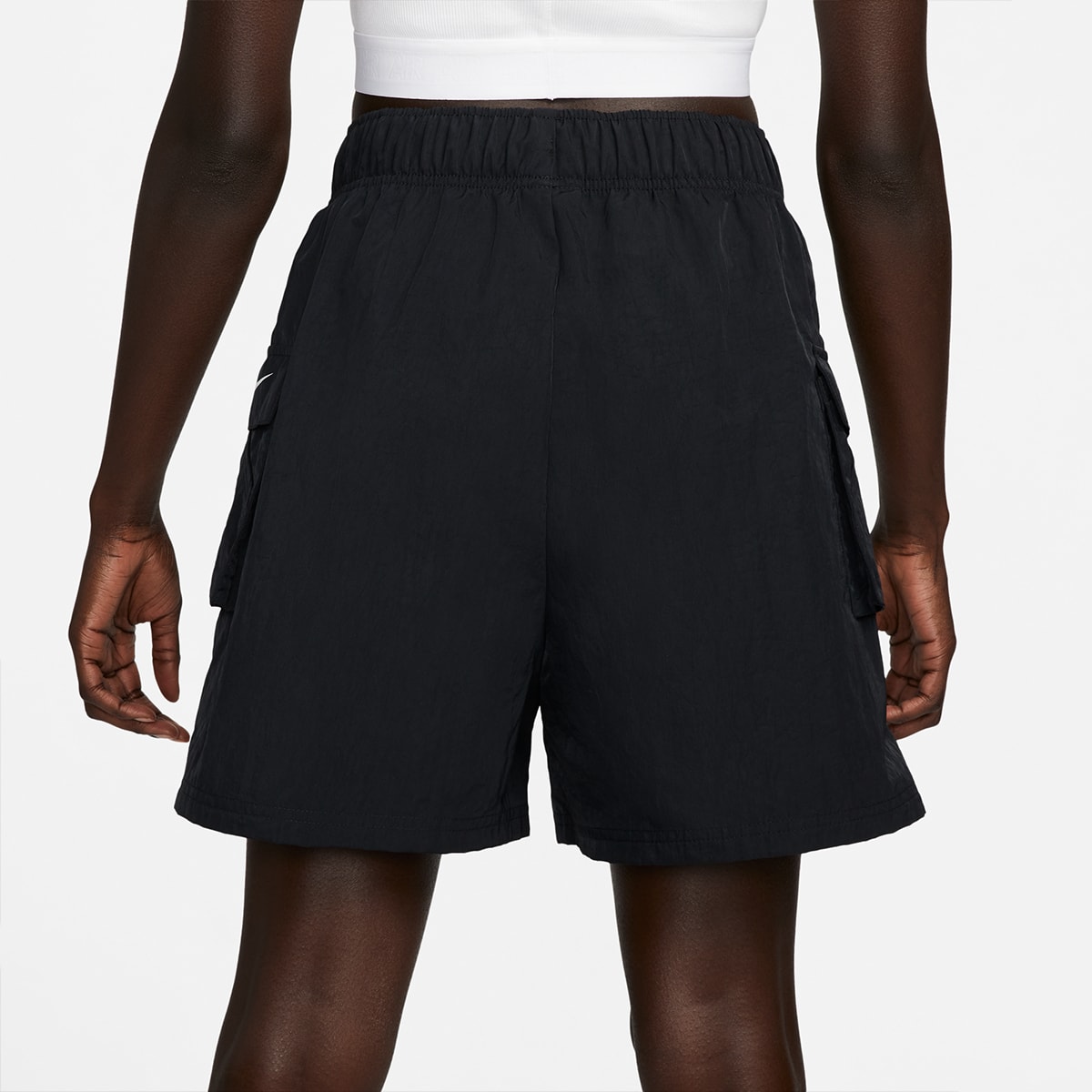 Nike Sportswear Essential Women's Woven High-Rise Shorts women Sportshorts zwart Maat XS Kleding