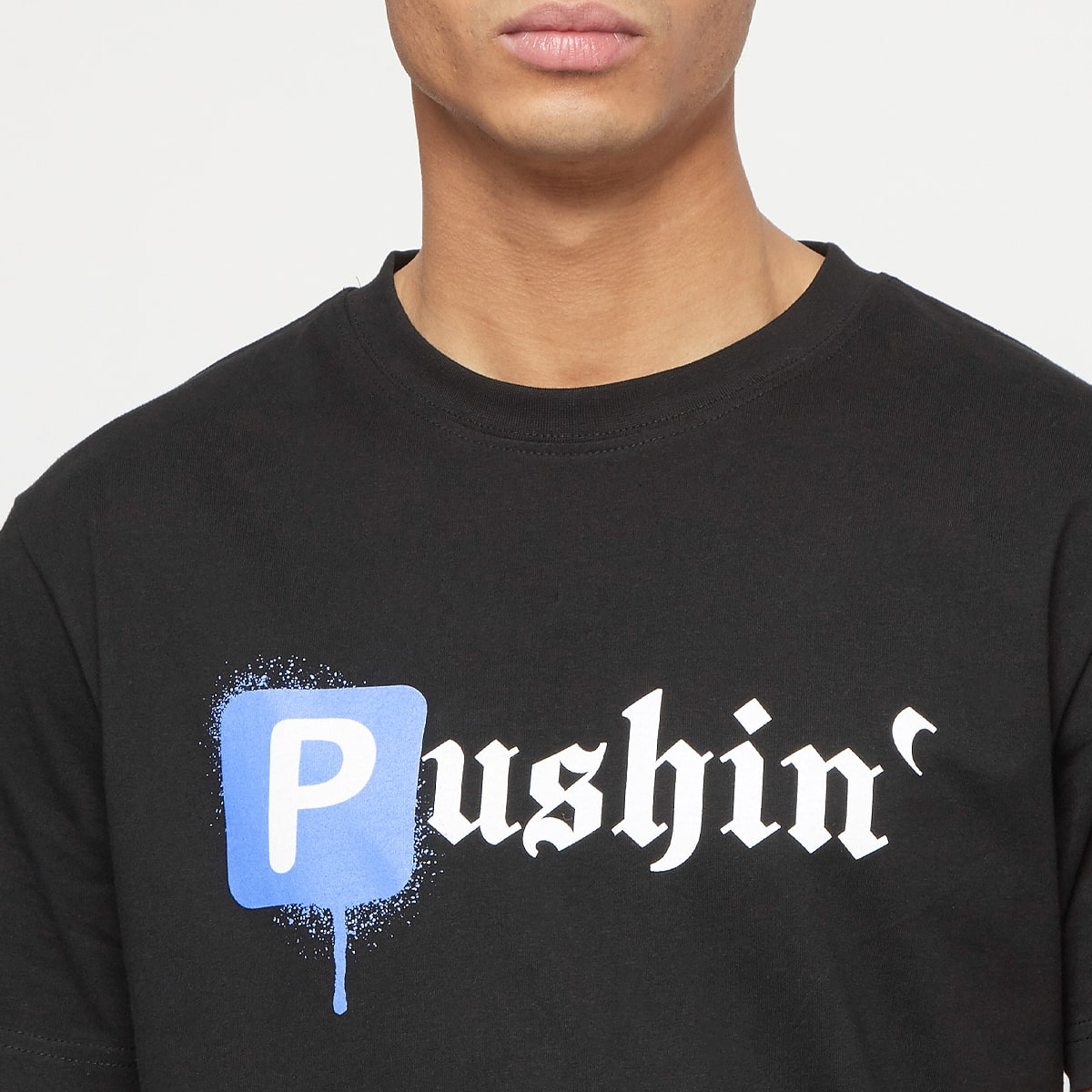 mister tee Pushin P men T-Shirts & Polo's zwart Maat XS Kleding