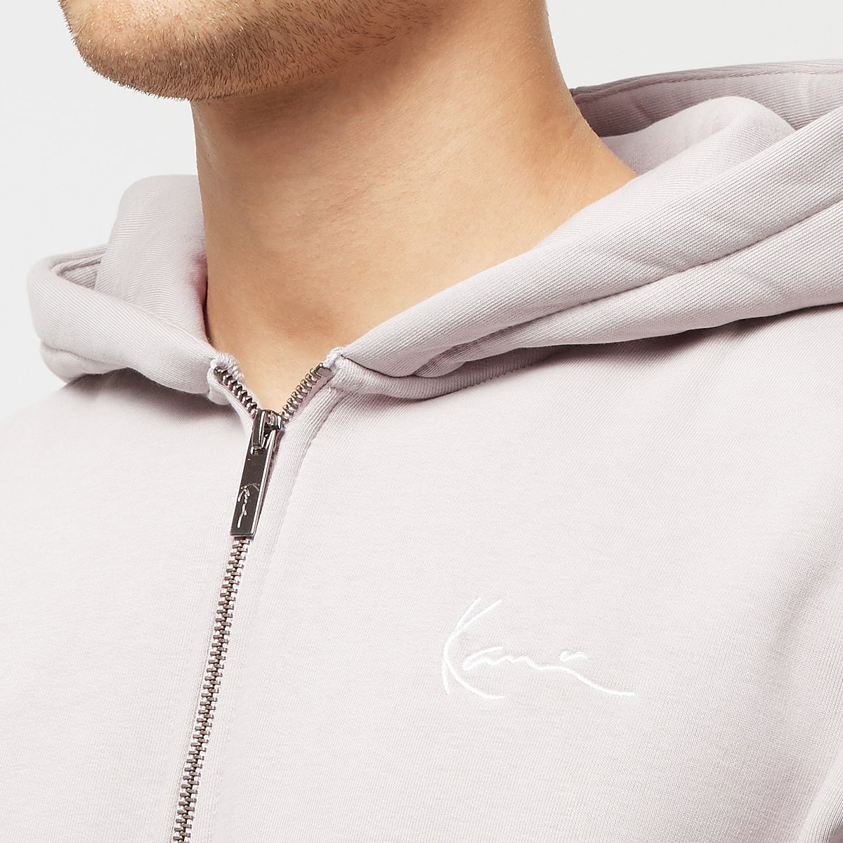 Karl Kani Chest Signature Essential Zip Hoodie Hoodies & Sweaters in grijs formaten: XL