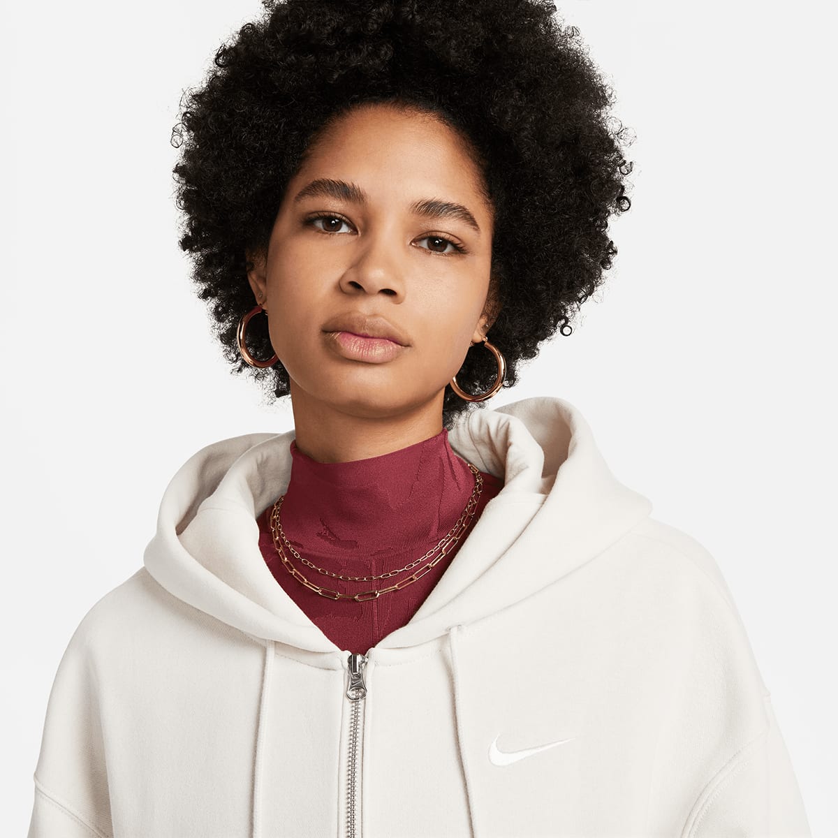 Nike Sportswear Phoenix Fleece Oversized Full-Zip Hoodie women Hoodies & Sweaters wit Maat XS Kleding