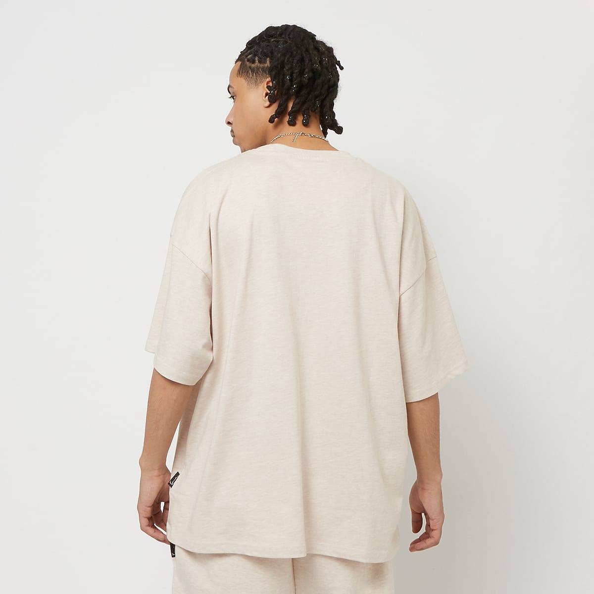 Karl Kani Woven Signature Heavy Jersey Boxy Diner Tee T-Shirts & Polo's in beige formaten: XL