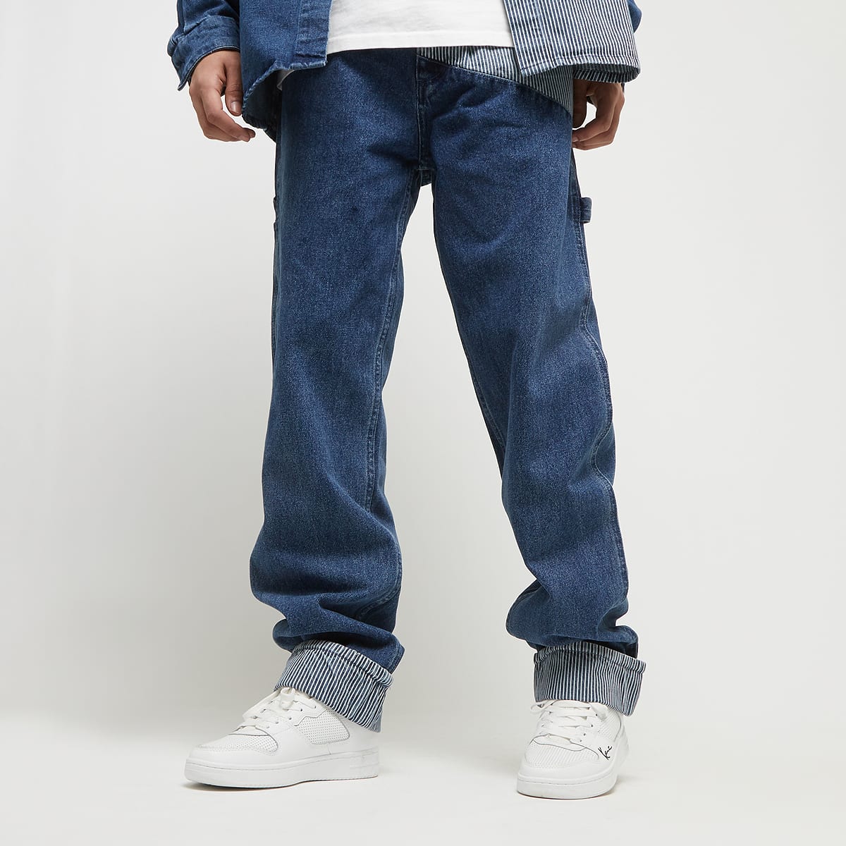 Karl Kani OG Stripe Block Denim Baggy Workwear Pants men Spijkerbroeken blauw Kleding