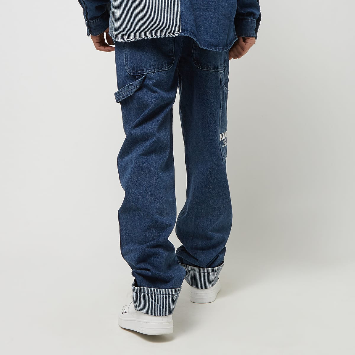 Karl Kani OG Stripe Block Denim Baggy Workwear Pants men Spijkerbroeken blauw Kleding