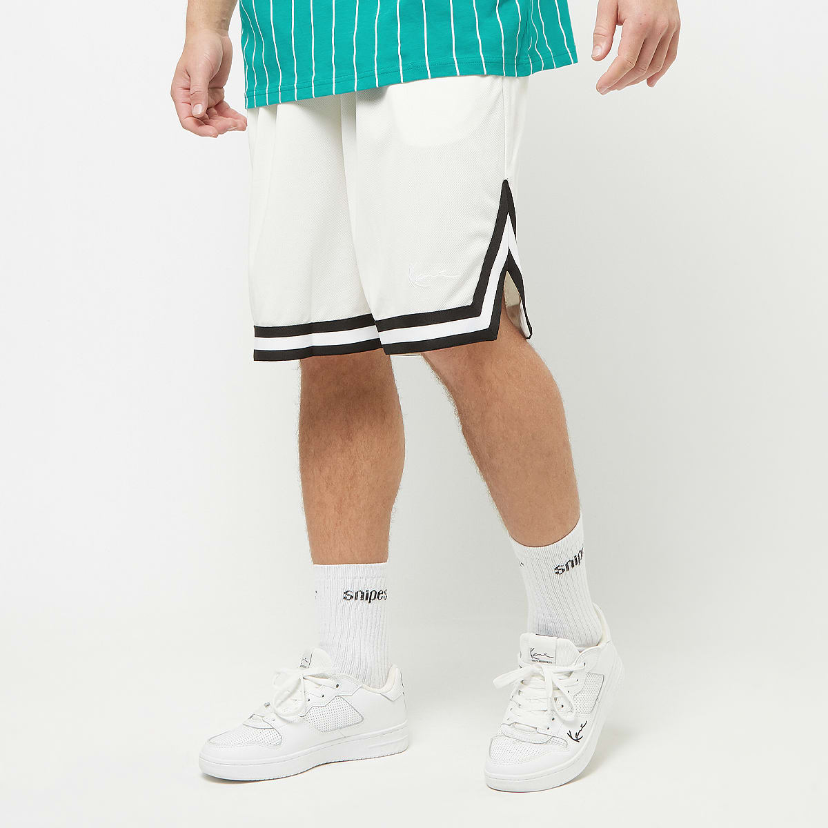 Karl Kani Small Signature Essential Mesh Sportshorts Heren offwhite maat: XL beschikbare maaten:S M L XL