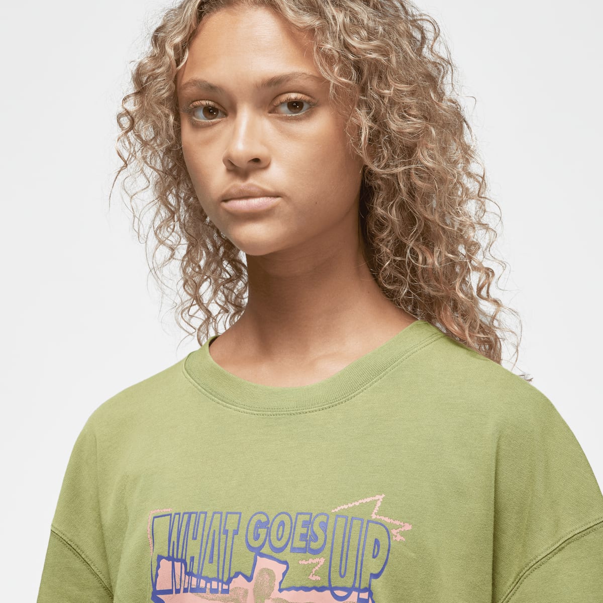 Nike Oversized Short Sleeve Tee Heritage T-Shirts & Polo's in groen formaten: XS