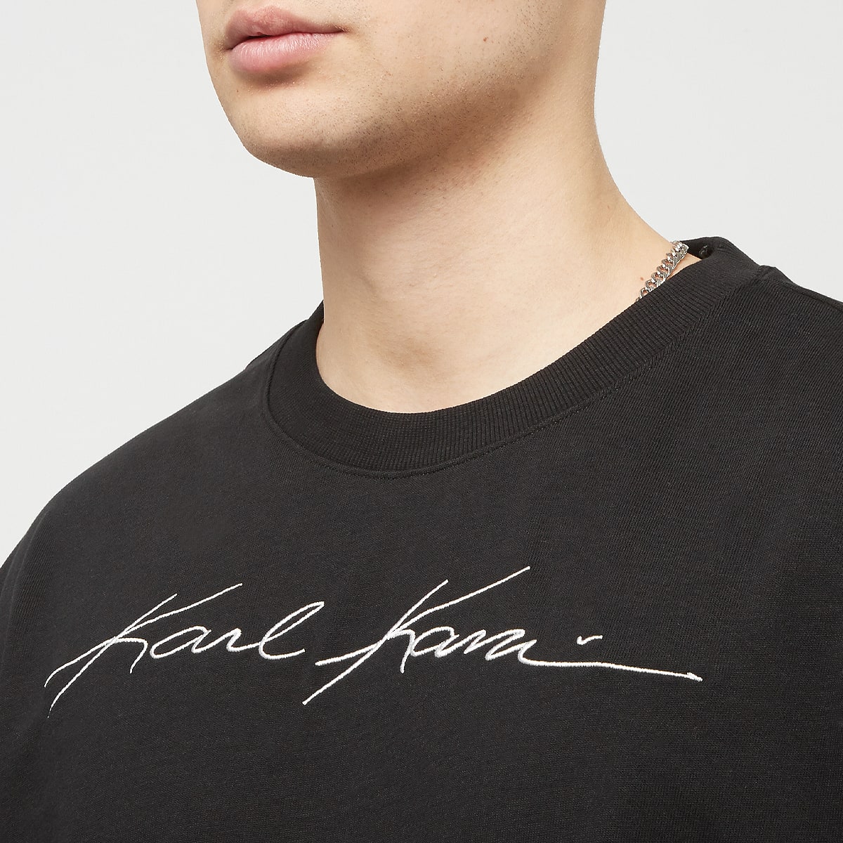 Karl Kani Autograph Heavy Jersey Boxy Tee T-Shirts & Polo's in zwart formaten: S