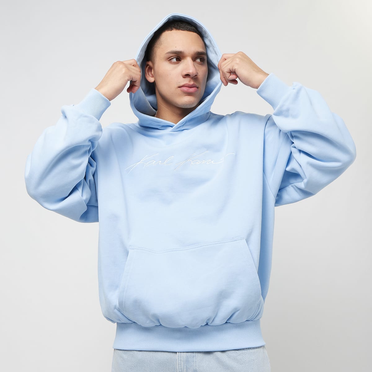 Karl Kani Autograph Heavy Sweat Os Hoodie Hoodies Heren light blue maat: XXL beschikbare maaten:XS S M L XL XXL
