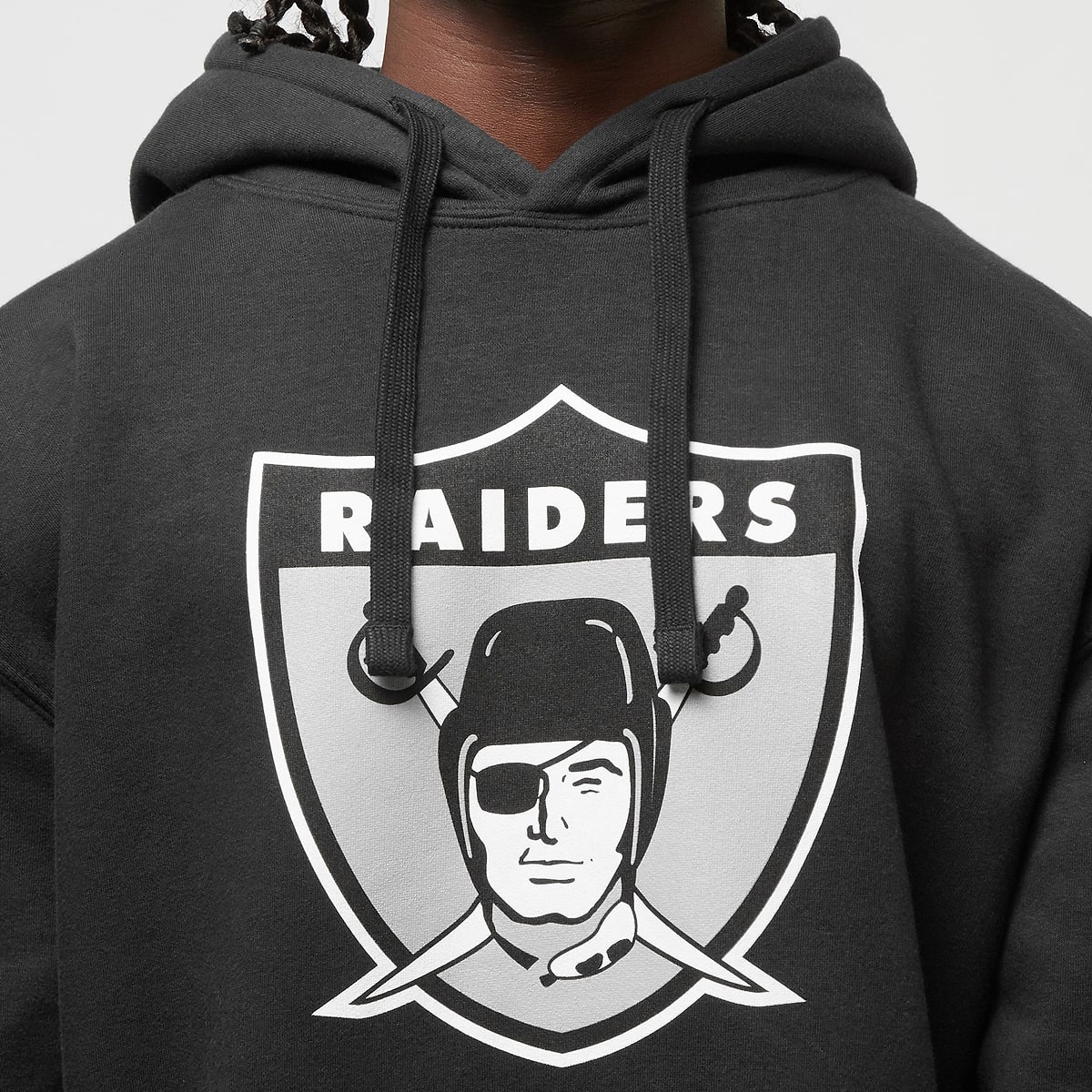 Mitchell & Ness NFL Team Logo Hoody UPD Oakland Raiders men Hoodies Sweaters zwart Maat S Kleding
