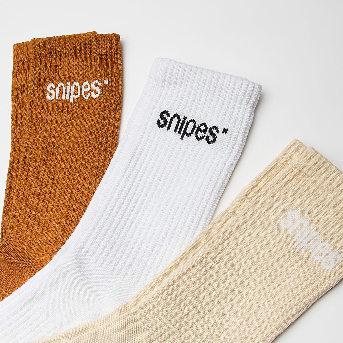 SNIPES 3 PACK Basic Logo Crew Socks Sokken in multicolor formaten: 39-42