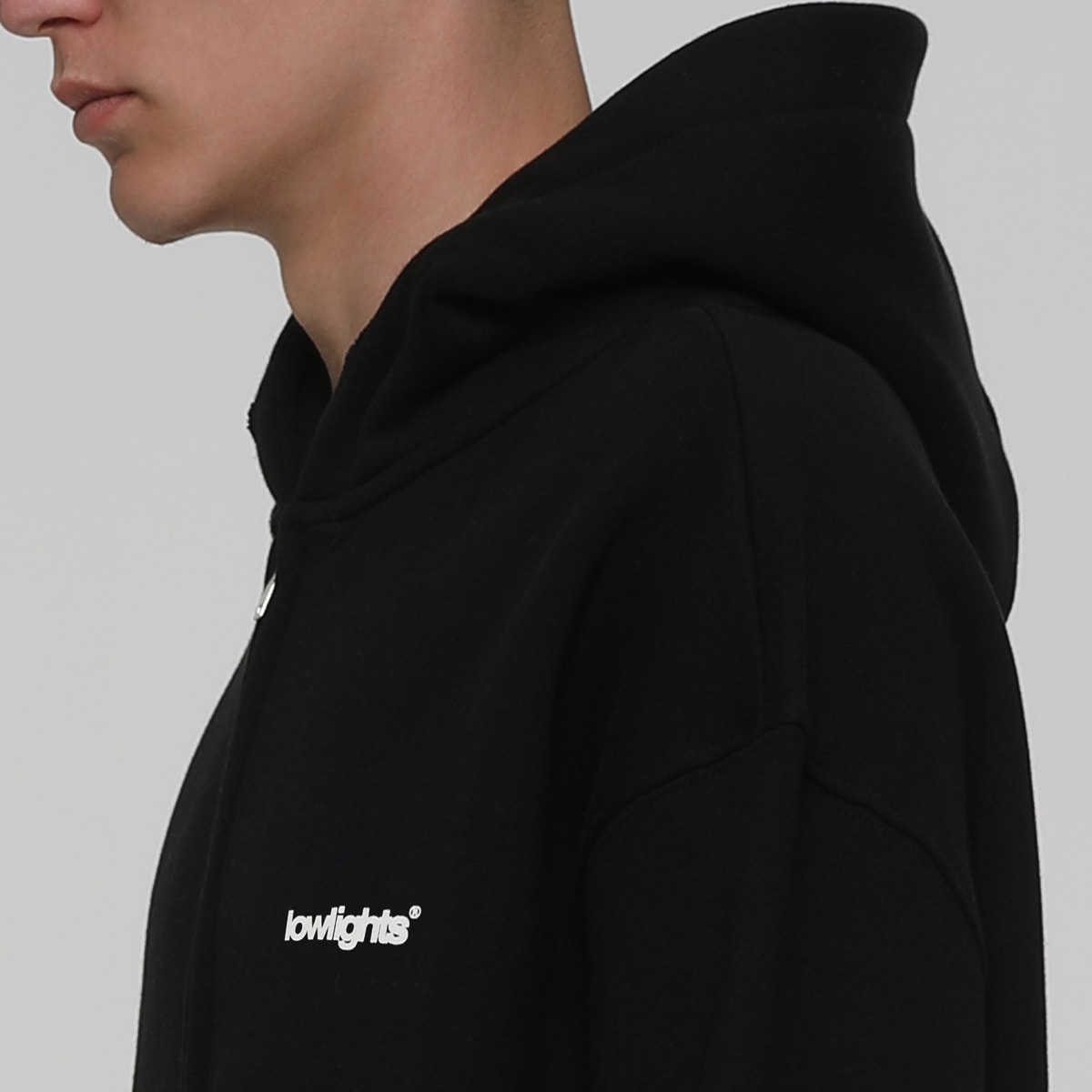Low Lights Studios Light Zip-Hoodie Hoodies & Sweaters in zwart formaten: S