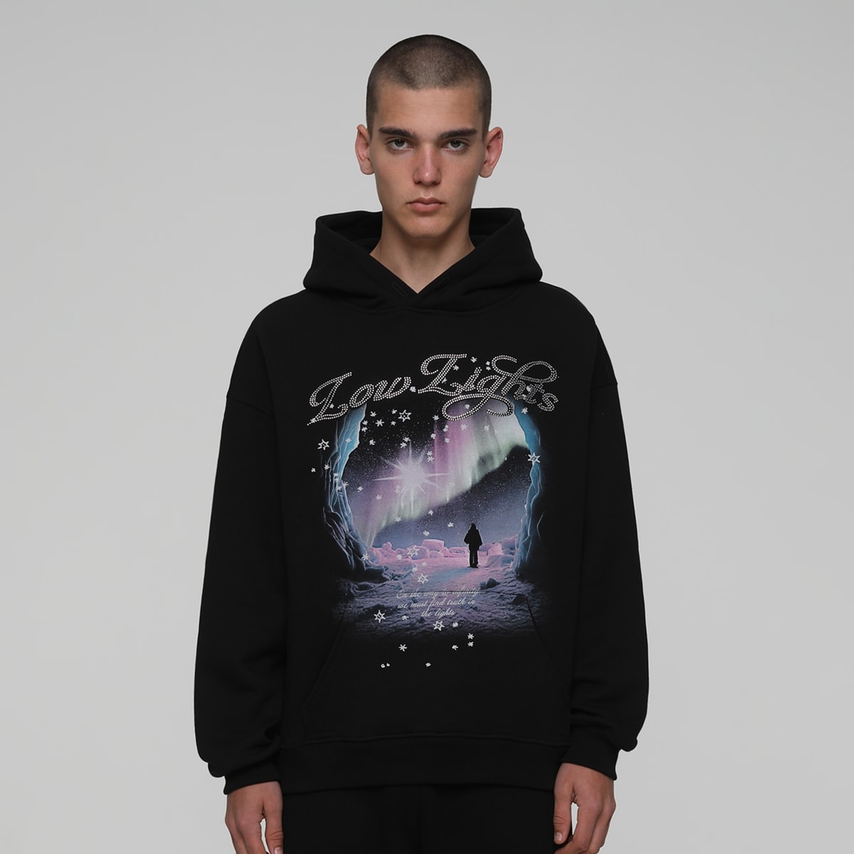 Low Lights Studios Sirius Hoodie Hoodies & Sweaters in zwart formaten: S