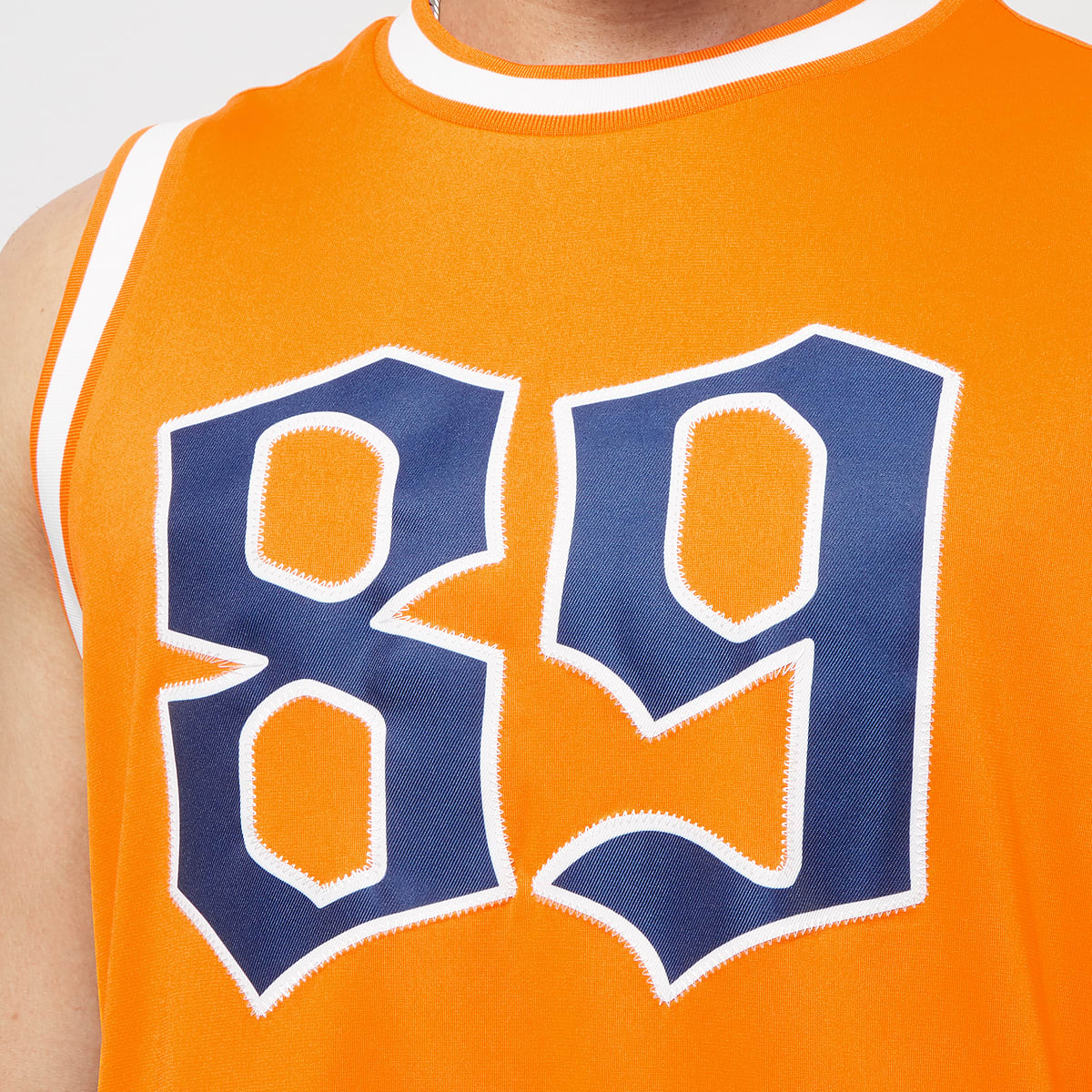 Karl Kani OG Block Basketball Tank Tanktops in oranje formaten: S