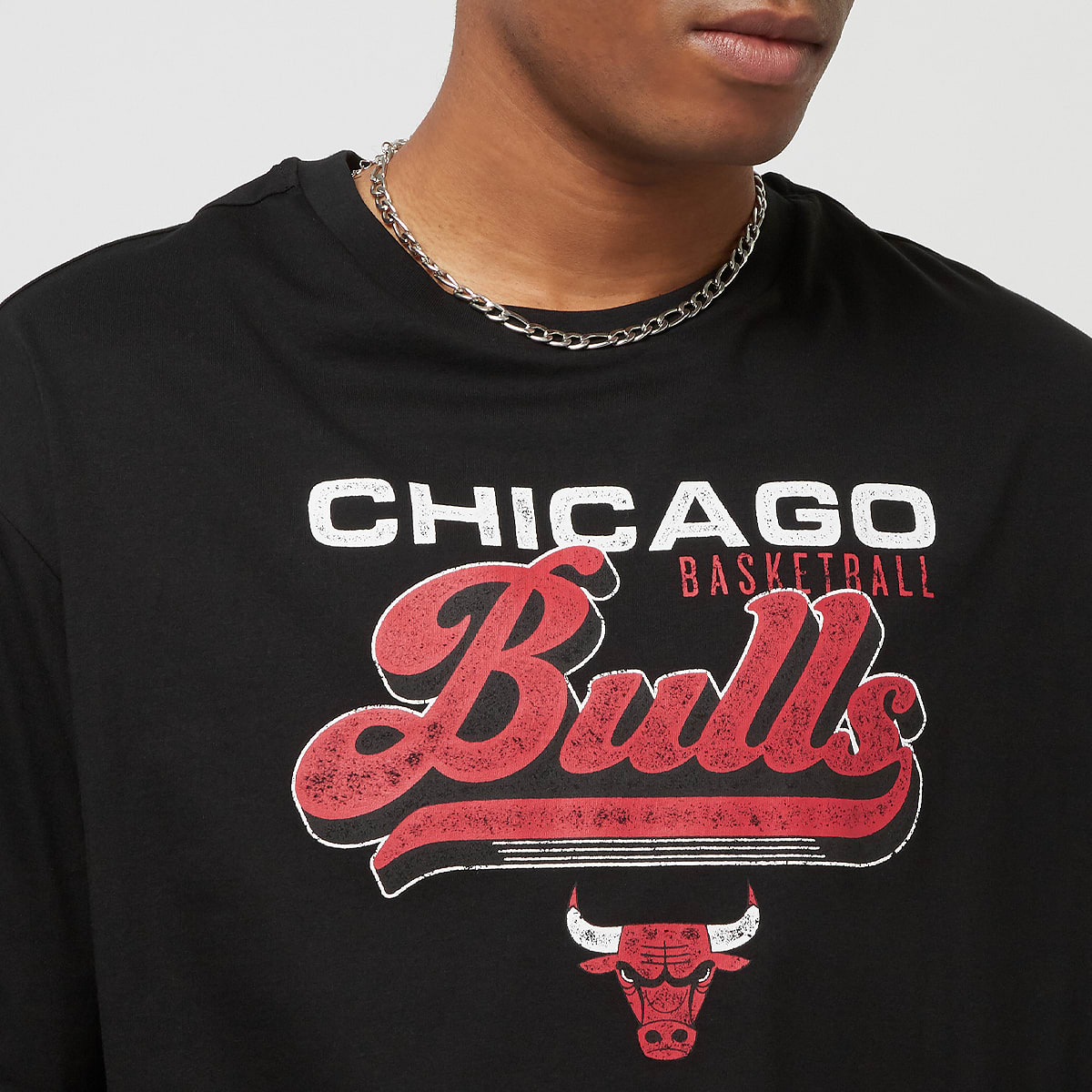 new era NBA Graohic Oversized Tee Chicago Bulls men T-Shirts & Polo's zwart Maat S Kleding