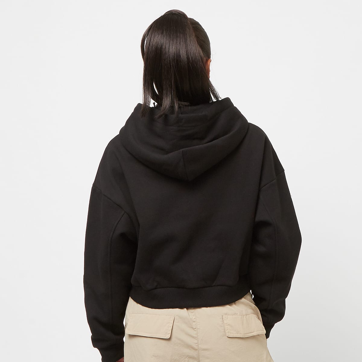 Karl Kani Small Signature Essential Crop Zip Hoodie Hoodies & Sweaters in zwart formaten: XS