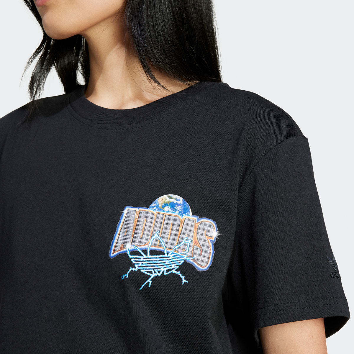 adidas Originals adi Records Graphic T-Shirt Women T-Shirts & Polo's zwart Maat S Kleding