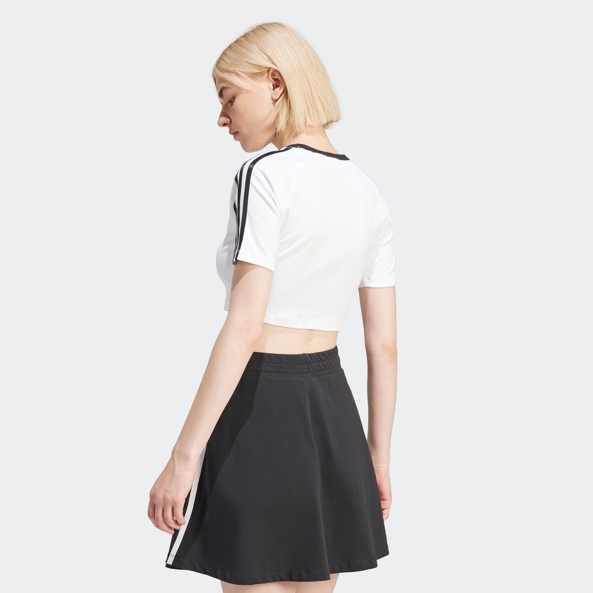adidas Originals adicolor 3-Stripes Crop T-Shirt women T-Shirts & Polo's wit Maat XS Kleding