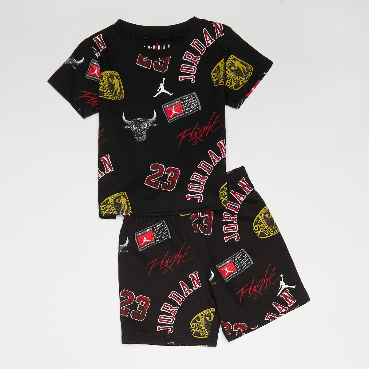 Jordan 23 Ring All Over Print Set (2 Piece) Baby Rompers & Sets in zwart formaten: 12 M