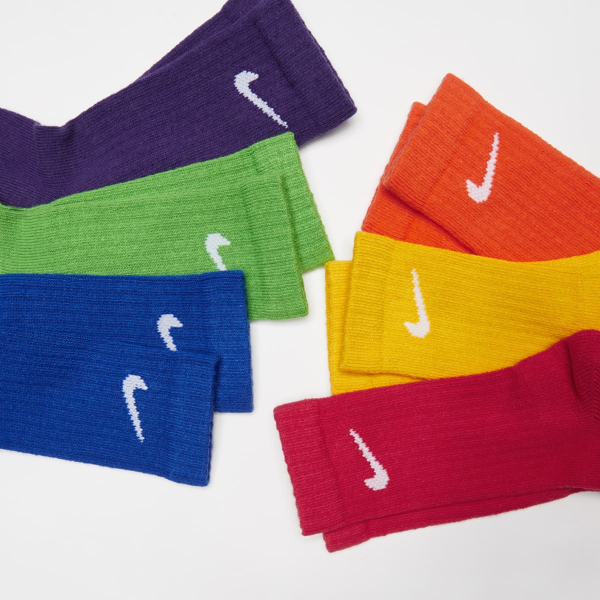 Nike 6 PACK Dri-Fit Performance Basic Crew unisex Sokken multicolor Maat 5Y-7Y Kleding