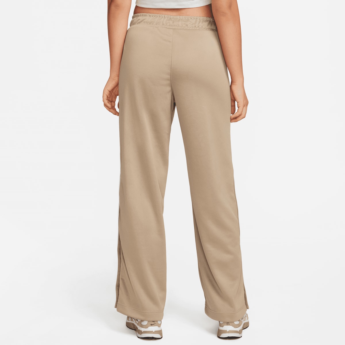 Nike Sportswear Poly-Knit Pants women Trainingsbroeken beige Maat L Kleding