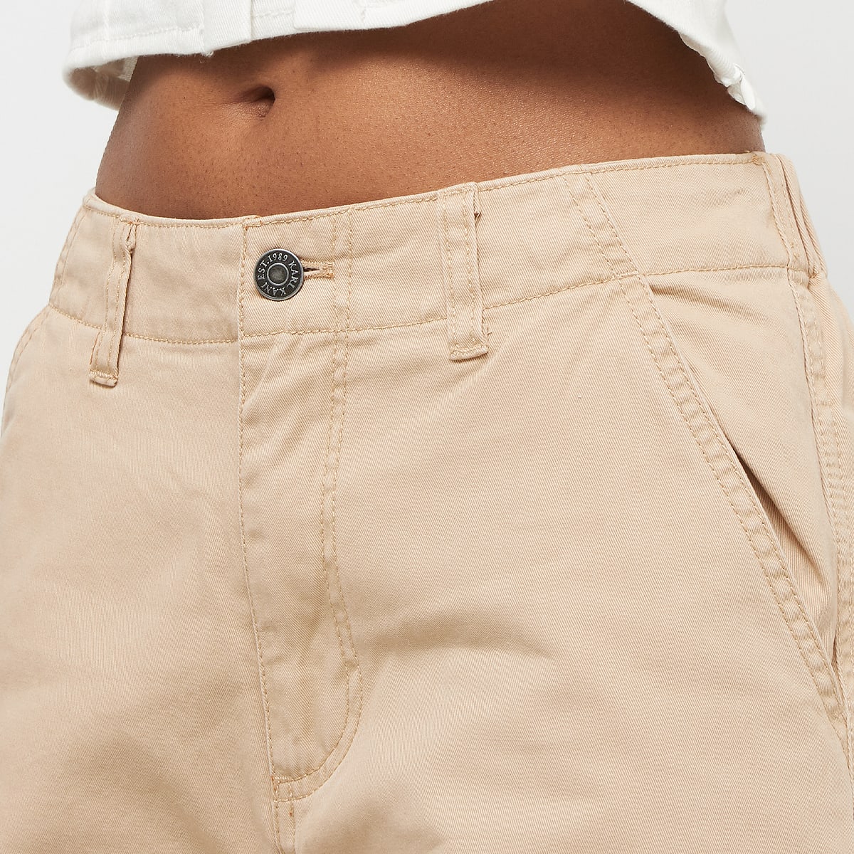 Karl Kani Small Signature Washed Cargo Pants Cargobroeken in beige formaten: XS
