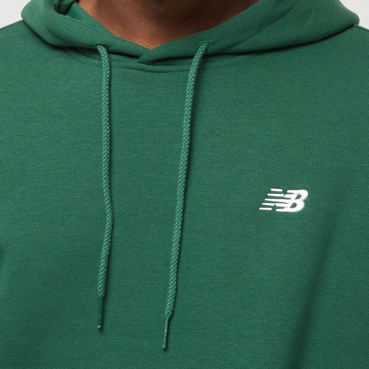 New Balance Small Logo Brushed Hoodie men Hoodies & Sweaters groen Maat S Kleding