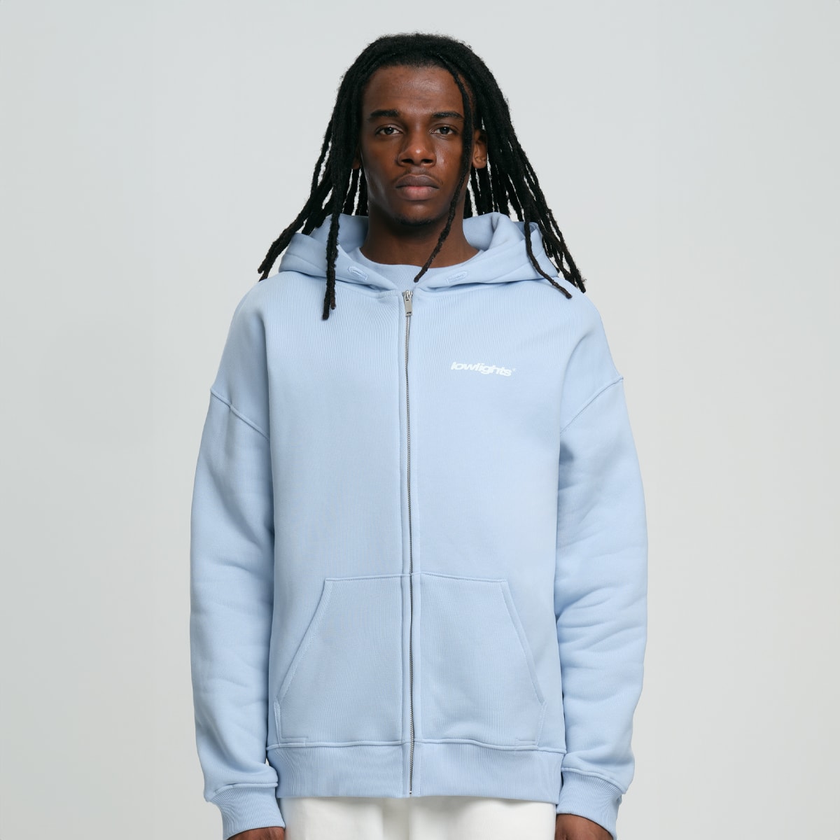 Low Lights Studios Basic Zip Hoodie Hoodies & Sweaters in blauw formaten: M
