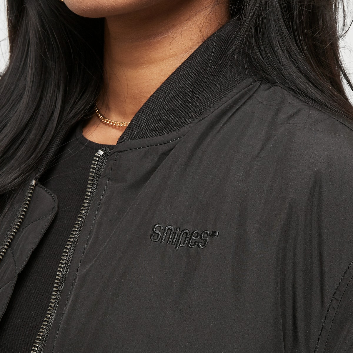 SNIPES Small Logo Padded Bomber Jacket Bomberjacks in zwart formaten: XS
