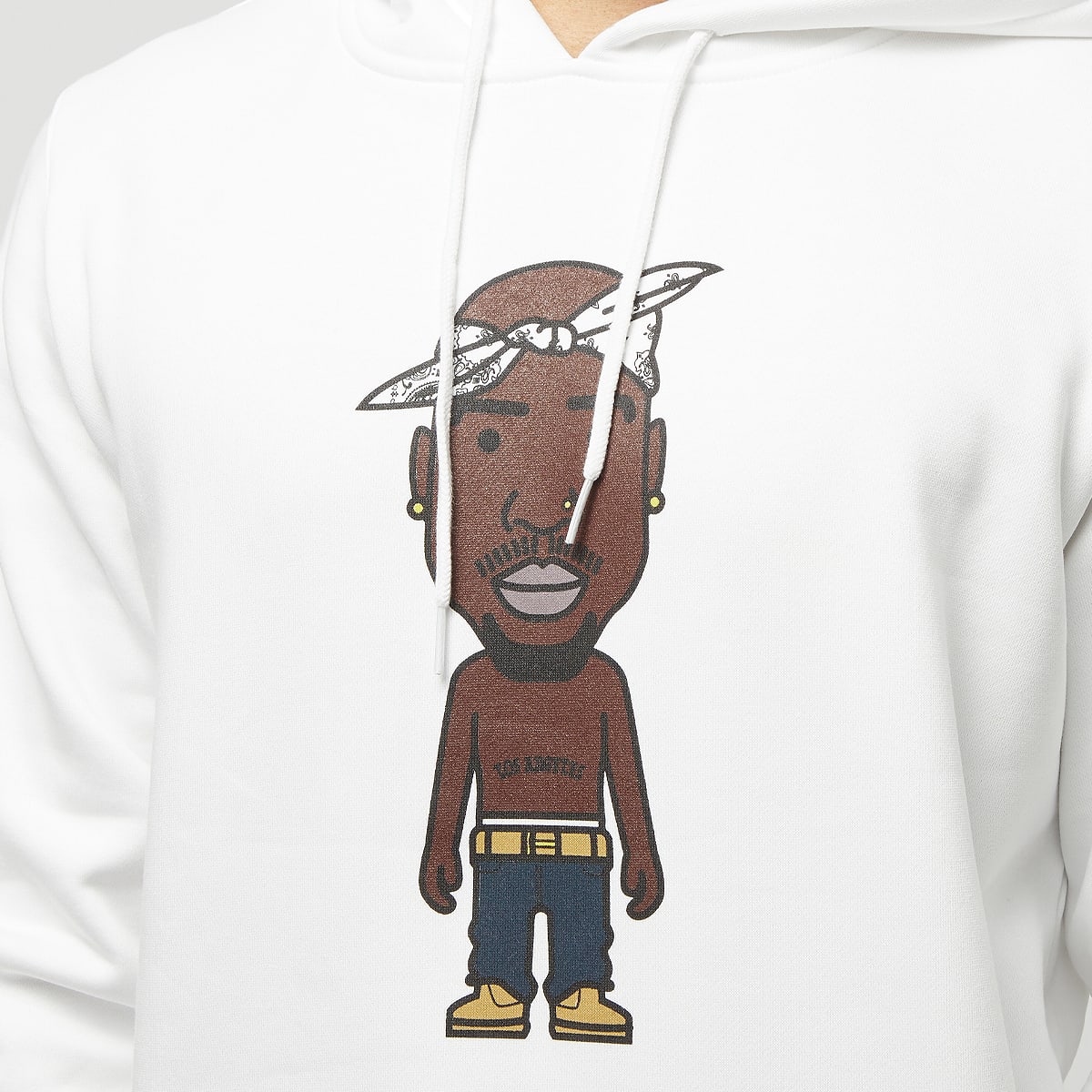 mister tee LA Sketch Hoodie Men Hoodies & Sweaters wit Maat M Kleding