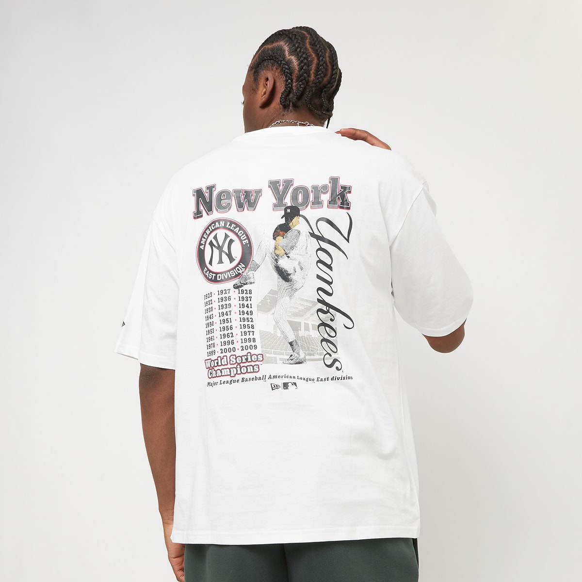 New Era, MLB Player Graphic Oversized Tee New York Yankees, white