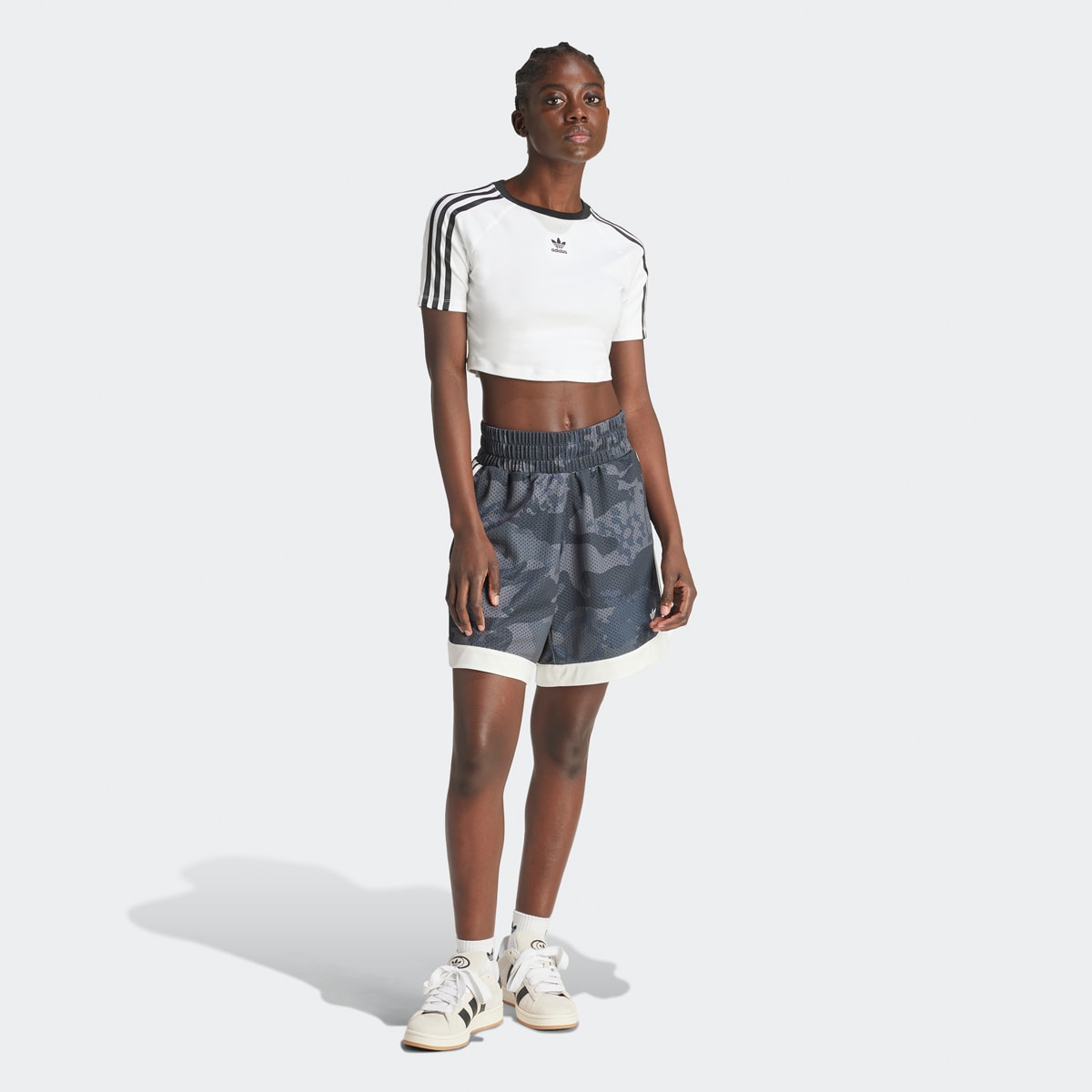 adidas Originals Mesh Basketball Short women Sportshorts grijs Maat XS Kleding